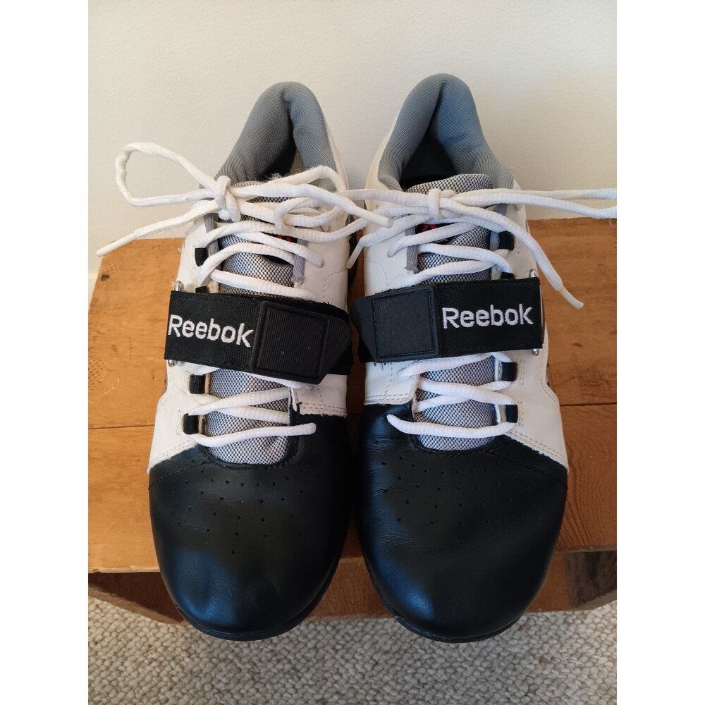 REEBOK Shoes CROSSFIT LIFTER Mens Size 7.5 Black White Weightlifting J85207